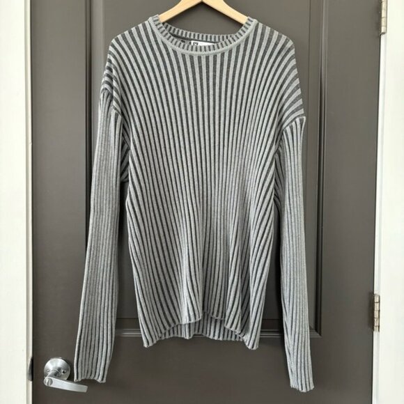 Xtremegear Dark Gray Striped Heavy Knit Long Sweater Size XXL, Plus or Oversized - Picture 2 of 6